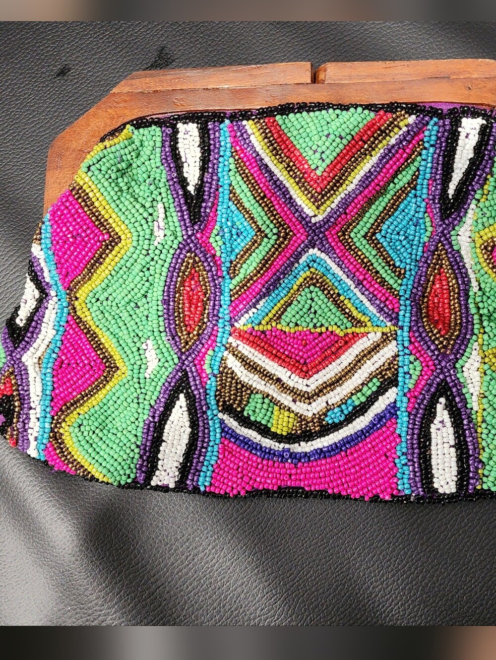 Antik Kraft Hand-Beaded Multicolor Clutch Bag